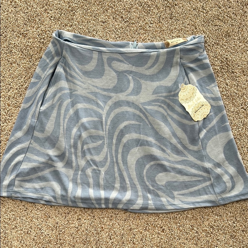 Altar'd State NWT plein blue skirt